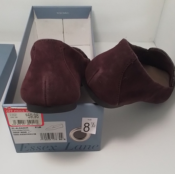 NEW IN BOX Deep Wine Flat Loafers Comfy Women's Shoes Size 8,5 - Picture 9 of 12